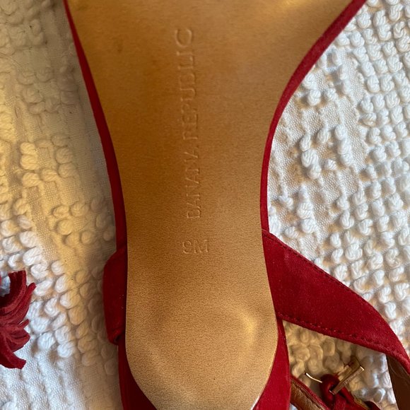 Red fringe Banana Republic stilettos - Picture 5 of 8